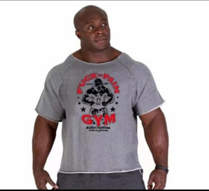 Men's Batman Print Gym Short Sleeve Shirt