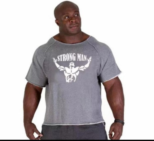 Men's Batman Print Gym Short Sleeve Shirt