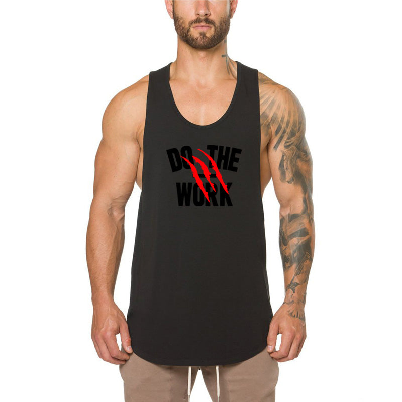 Breathable Cotton Men's Vest for Gym Training
