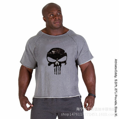Men's Batman Print Gym Short Sleeve Shirt