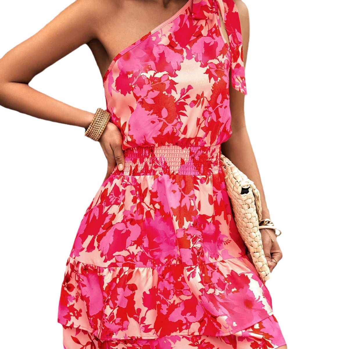 Summer Sexy Slanted Shoulder Dress for Women