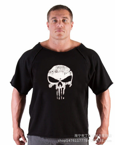 Men's Batman Print Gym Short Sleeve Shirt
