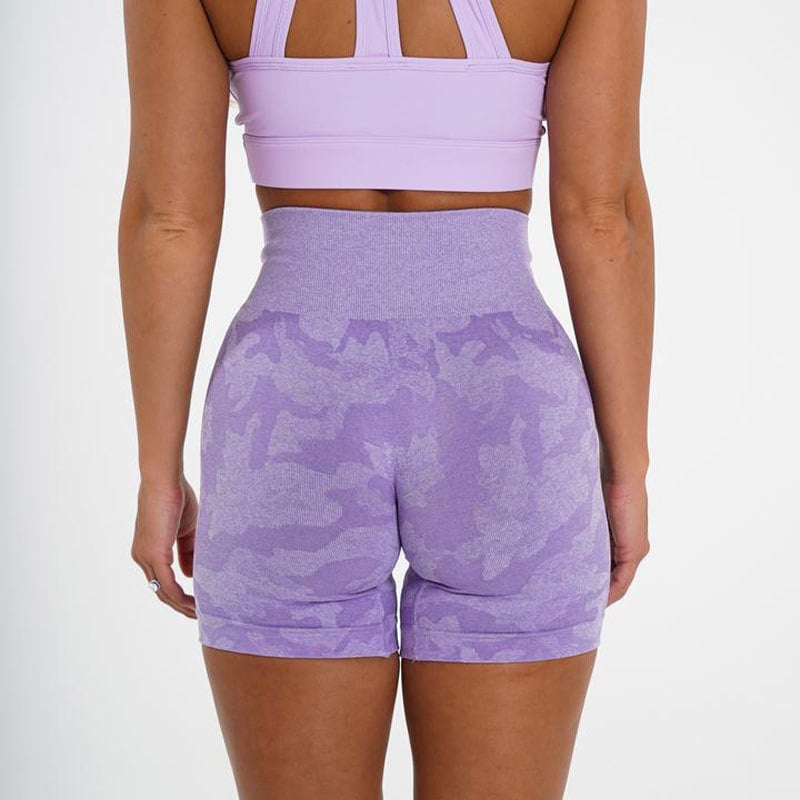 Women's Camo Jacquard Seamless Gym Shorts